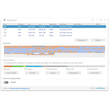 Program O&O Defrag 26 Pro Ashampoo